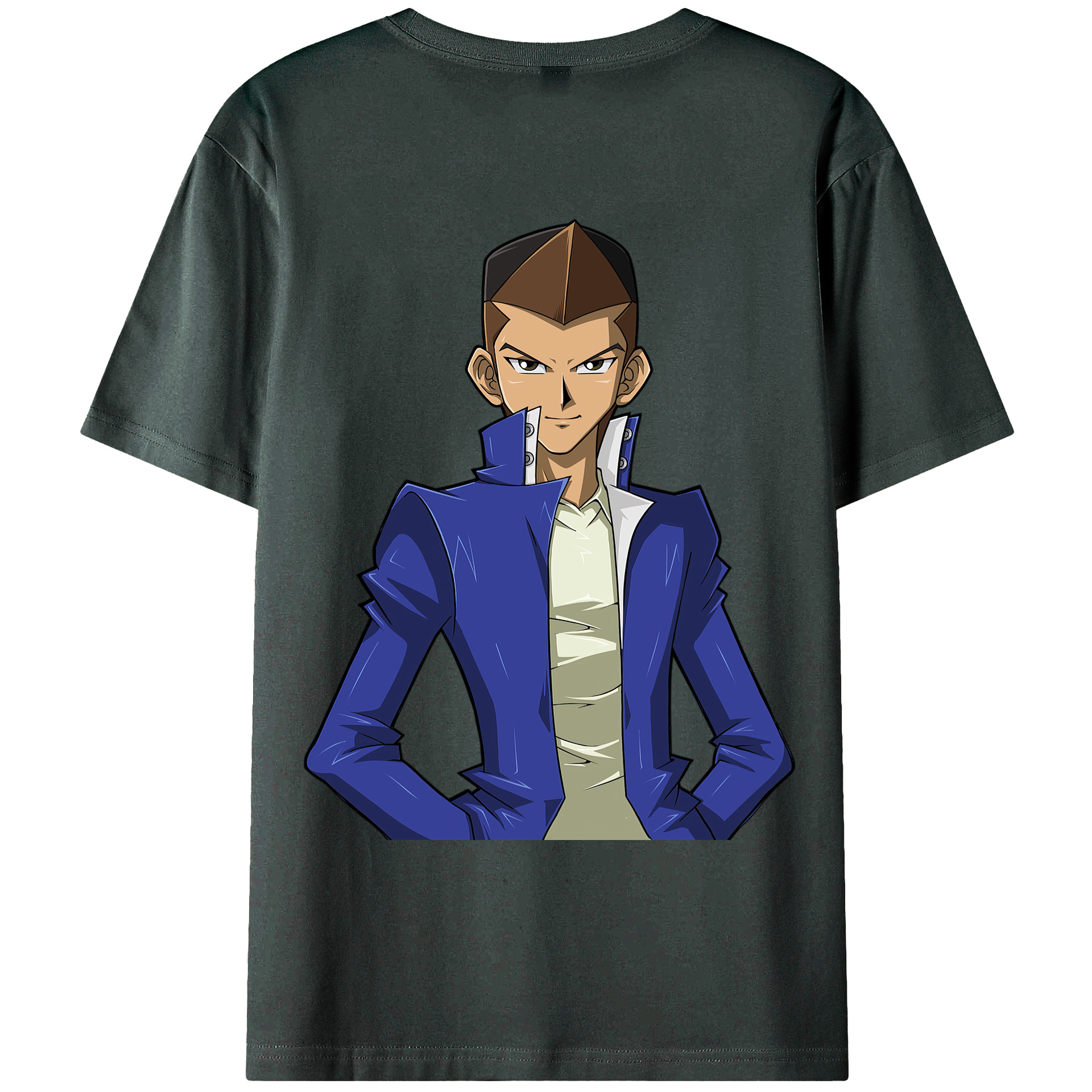 （画像用） 遊☆戯☆王 Yu-Gi-Oh! 綿100％ メンズ半袖Tシャツ（バックプリント） 通気性